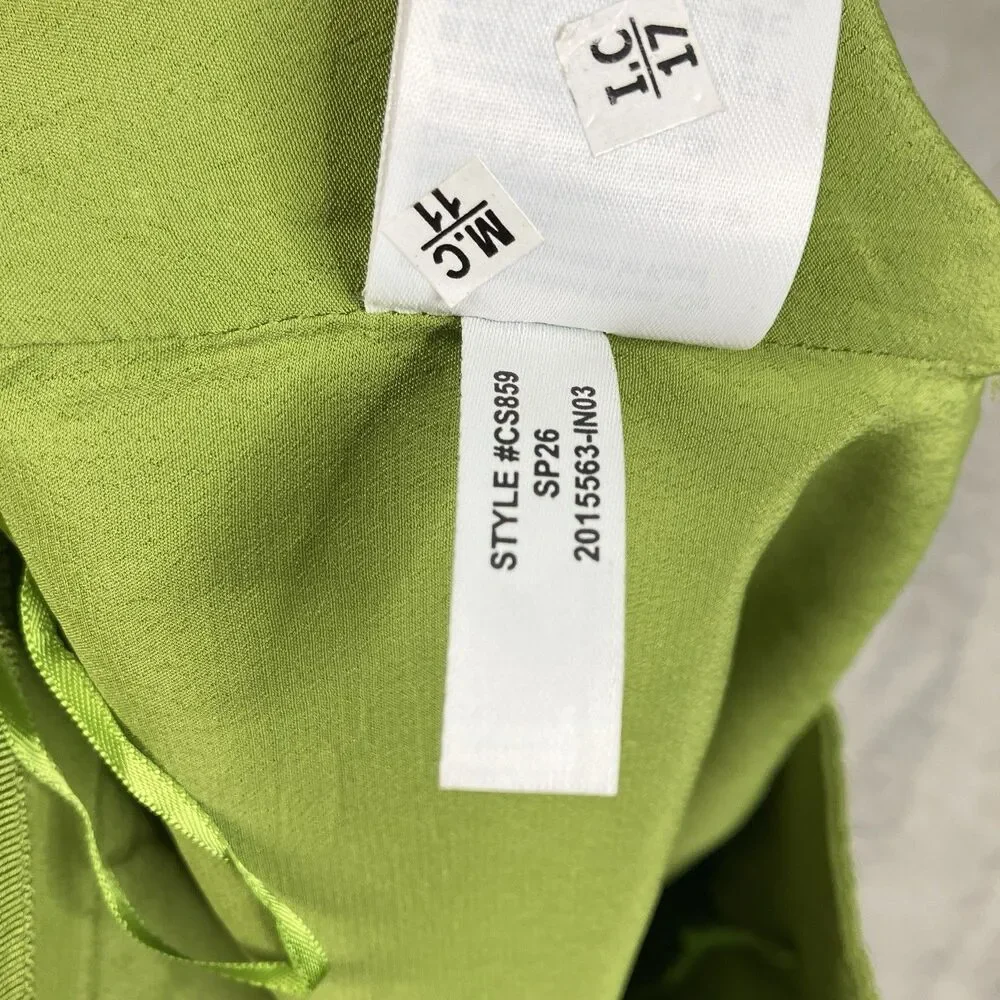 J Crew Collection Skirt Green Crystal Embellished Mini Satin Fairfax Womens 6